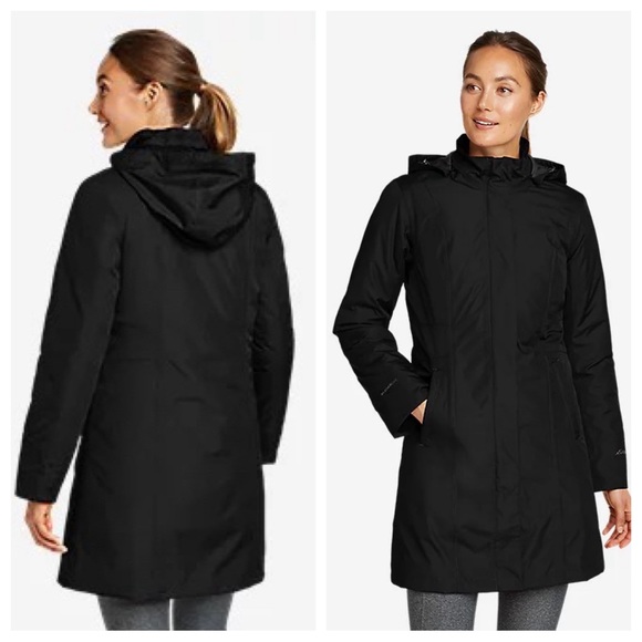 REI Jackets & Blazers - REI E1 Elements Black Trench Coat w/ Detachable Hood